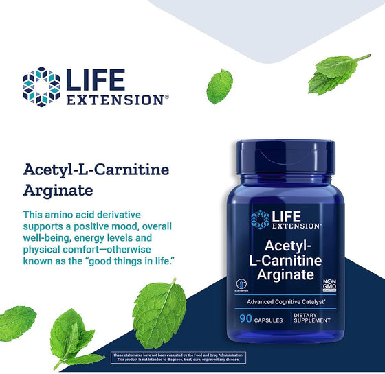 Explore Life Extension's Acetyl-L-Carnitine Arginate at Discount Annex. This supplement is expertly crafted to support heart and brain health, contributing to your overall wellbeing. Discount Annex proudly offers a comprehensive range of Life Extension products to suit all your wellness needs.