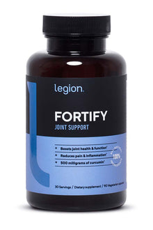  Legion Fortify Joint Support displayed on a sleek wooden table, available now at Discount Annex for a limited-time deal.