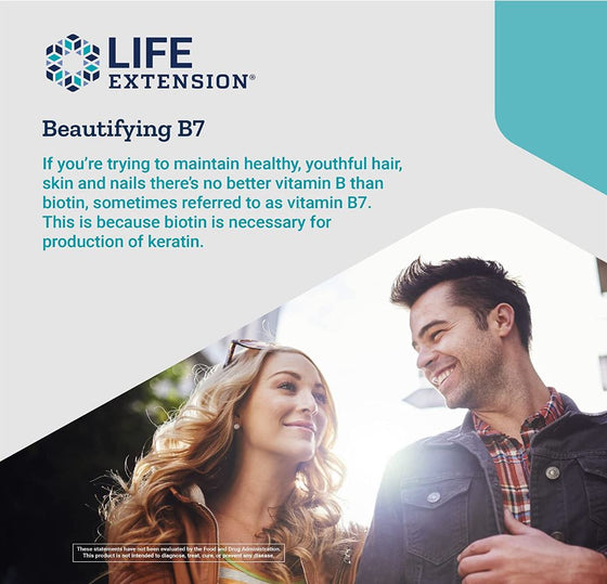 Life Extension's Biotin, offered by Discount Annex, is a powerful supplement that supports healthy hair, skin, and nails. Biotin is also known to support metabolism and energy production. Find your ideal Life Extension products with us.