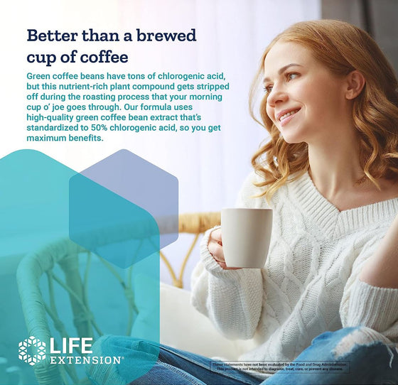 Explore Life Extension's CoffeeGenic® Green Coffee Extract at Discount Annex. It aids in maintaining healthy glucose levels and supports a healthy metabolism. Shop for top-tier Life Extension supplements and promote your wellbeing journey.