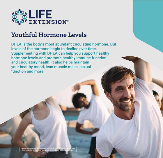 Life Extension's DHEA supplement, offered by Discount Annex, supports a healthy hormone balance, promotes wellbeing, and aids in maintaining youthful vigor. Explore our range of top-tier Life Extension supplements for your health needs.