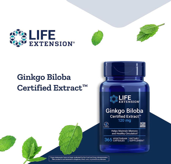 Ginkgo Biloba Certified Extract from Life Extension, available at Discount Annex, offers cognitive support. Enhance memory and mental clarity with this potent herbal extract.