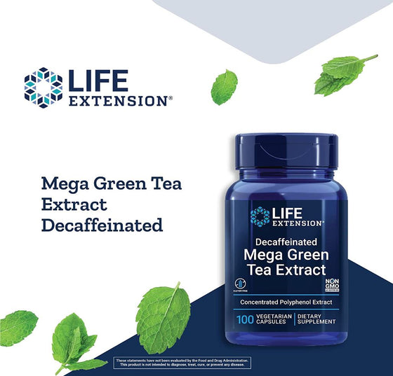 Life Extension's Decaffeinated Mega Green Tea Extract, available at Discount Annex, offers antioxidant support, aids weight management, and promotes heart health. Trust our wide range of high-quality Life Extension products.