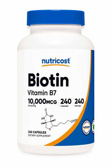  Discover the multi-benefit power of Nutricost's Biotin supplement. Perfect for promoting healthy skin, hair, and nails while supporting overall health and energy metabolism. Don't miss out on the great discounts at Discount Annex. Let Nutricost's Biotin supplement help you radiate wellness.