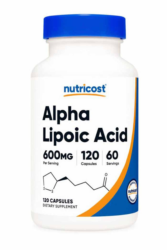 Unleash the health-boosting power of Nutricost's Alpha Lipoic Acid supplement. Ideal for cellular function, cognition, and overall wellness. Check out the amazing deals at Discount Annex and let your journey towards improved health begin.