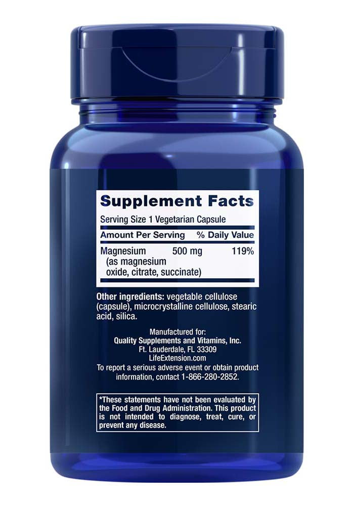 Magnesium Caps from Life Extension at Discount Annex promote heart, bone, and brain health. This essential mineral helps regulate blood pressure and supports energy production.