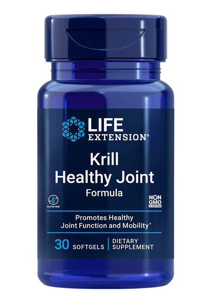 Krill Healthy Joint Formula by Life Extension at Discount Annex helps improve joint comfort and mobility. Enriched with krill oil and hyaluronic acid, it's an excellent choice for joint support.