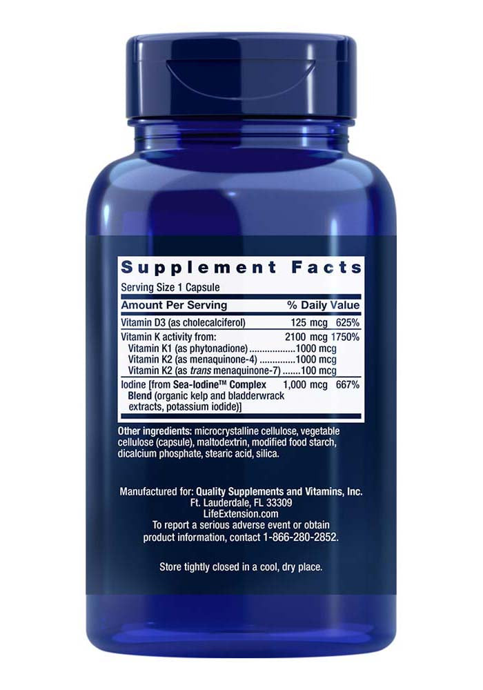 Life Extension's Vitamins D and K with Sea-Iodine™, available at Discount Annex, offers support for bone health and immune function. We are committed to offering quality health supplements