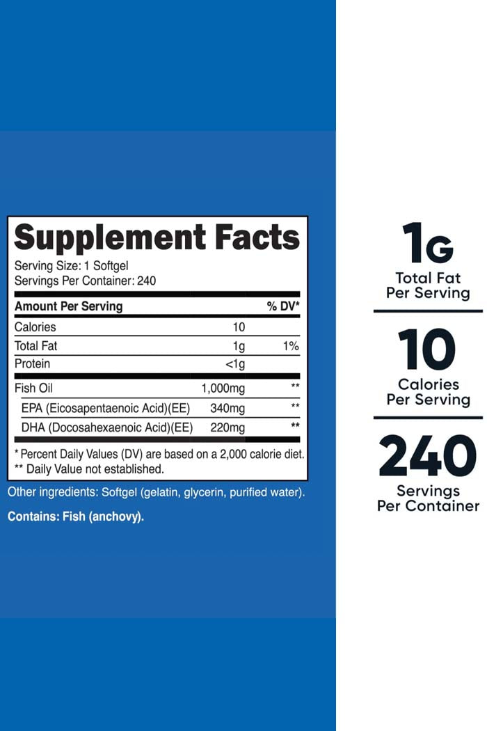 Immerse yourself in the wellness experience offered by Nutricost's Fish Oil Softgels. Packed with Omega-3 fatty acids, these softgels support heart health, brain function, and manage a healthy inflammatory response. Enjoy amazing deals at Discount Annex!