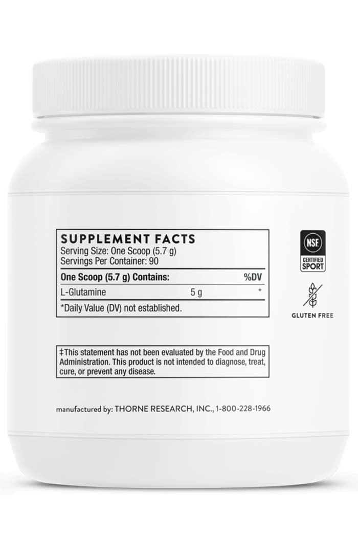 NSF Certified L-Glutamine Powder by Thorne is ideal for wound healing, athletic recovery, and maintaining immune health. Secure your order at the discount annex today. Offer ends soon!