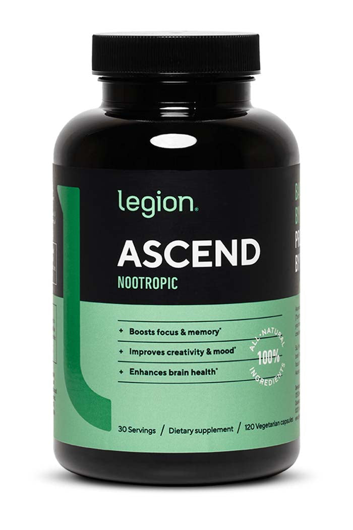Boost your cognitive prowess with LEGION Athletics Ascend Nootropic available now at Discount Annex; an all-natural supplement for unparalleled focus and clarity.