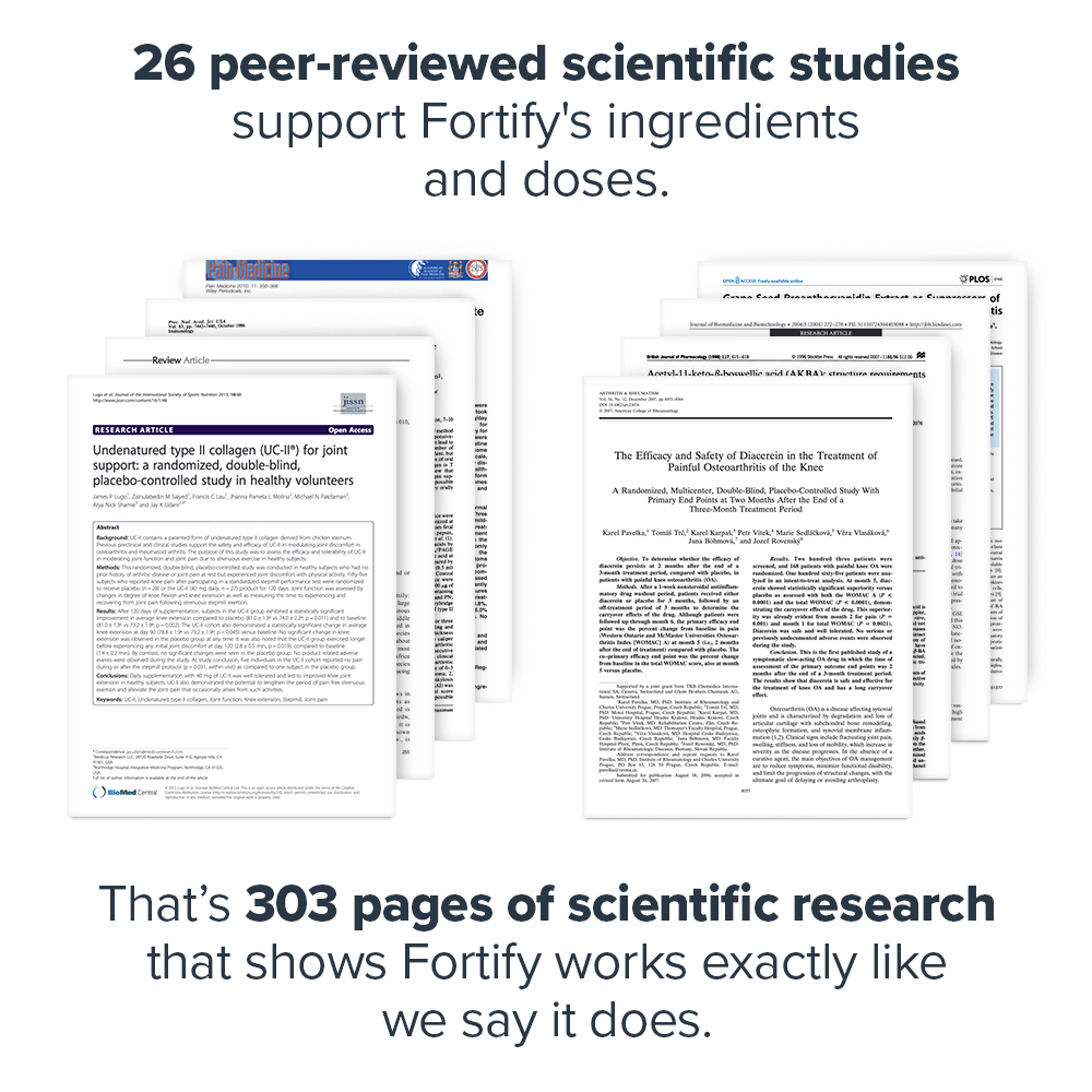 The innovative Legion Fortify Joint Support capsule bottle against a neutral backdrop, spotlighted for its special offer at Discount Annex.