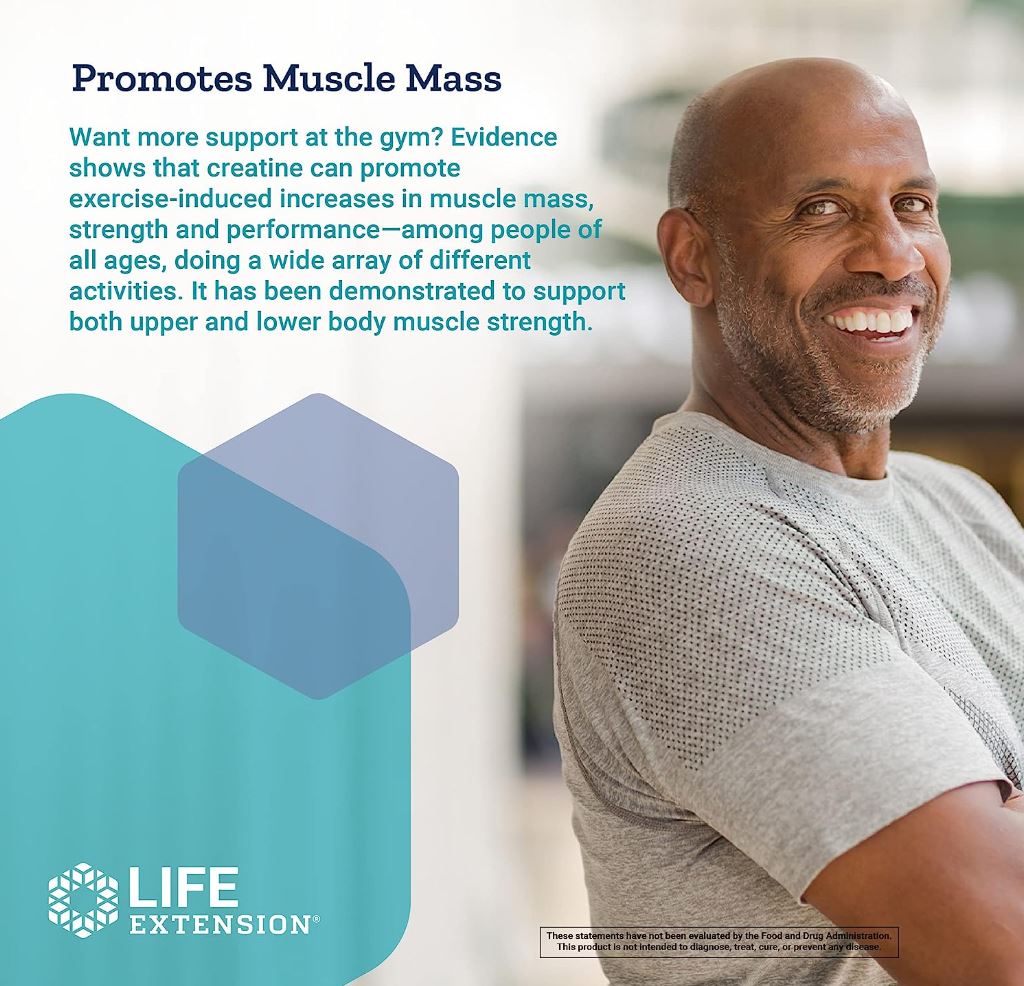 Shop Life Extension's Creatine at Discount Annex. Known for its benefits for muscle growth, strength, and performance, it's a favorite among athletes and fitness enthusiasts. Explore our range of trusted Life Extension wellness supplements.