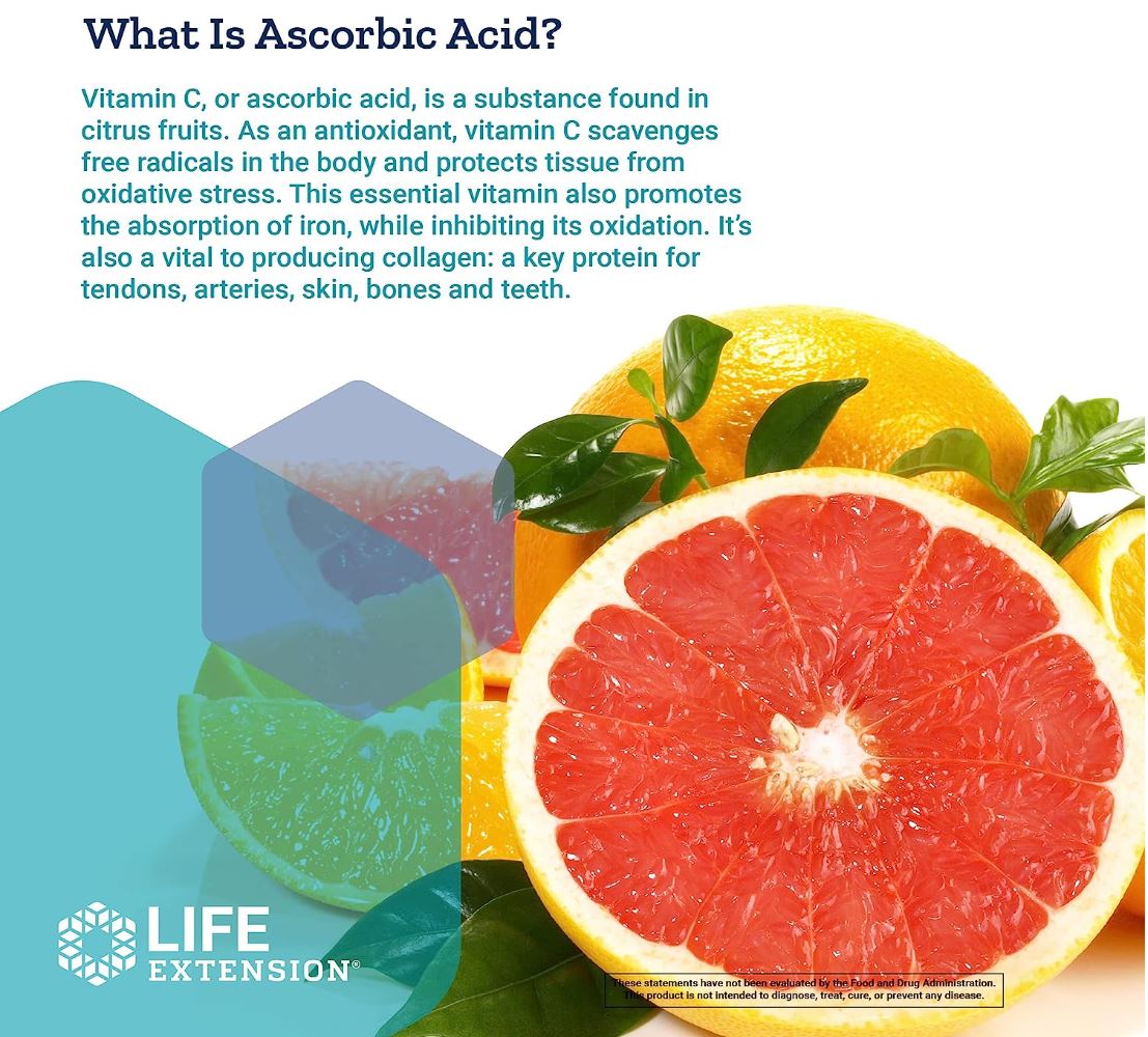 Shop Life Extension's Buffered Vitamin C Powder from Discount Annex. Providing immune health support and antioxidant protection, it's a potent source of Vitamin C, vital for collagen synthesis and skin health. Explore Life Extension for top-quality supplements.