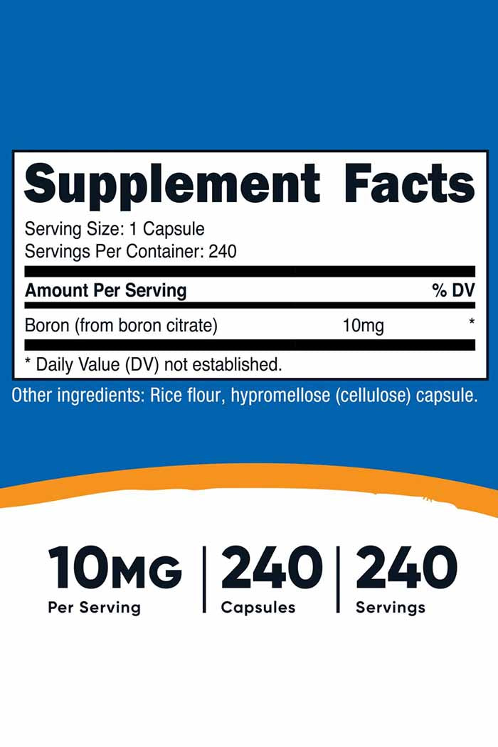Embark on a healthier journey with Discount Annex's premium Nutricost Boron supplement. Esteemed for bolstering bone health, enhancing cognitive function, and promoting overall well-being, this high-quality Boron supplement is your passport to an enriched wellness state