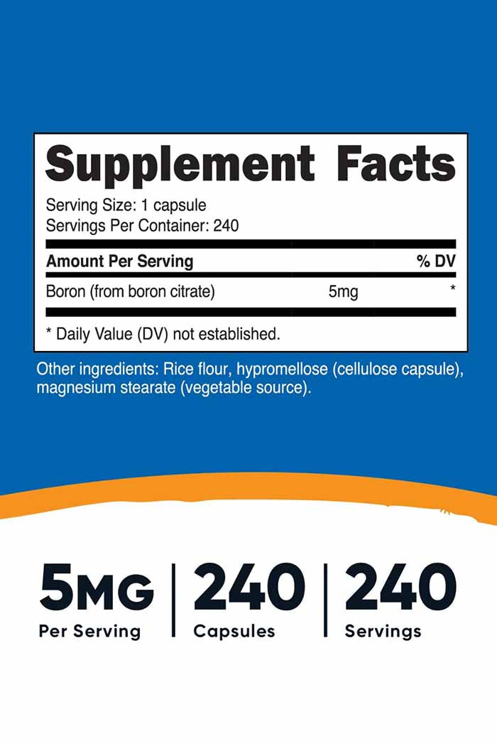 Embark on a healthier journey with Discount Annex's premium Nutricost Boron supplement. Esteemed for bolstering bone health, enhancing cognitive function, and promoting overall well-being, this high-quality Boron supplement is your passport to an enriched wellness state