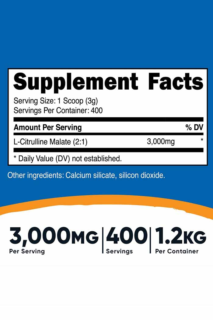 Experience the dual benefits of Nutricost's Pure L-Citrulline Malate 2:1, designed to potentially amplify workout performance and facilitate recovery. Now available at Discount Annex to elevate your fitness regimen.