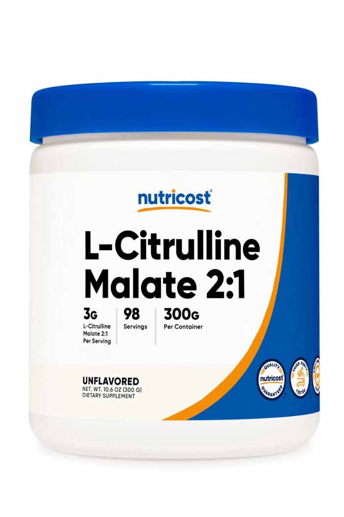Experience the dual benefits of Nutricost's Pure L-Citrulline Malate 2:1, designed to potentially amplify workout performance and facilitate recovery. Now available at Discount Annex to elevate your fitness regimen.