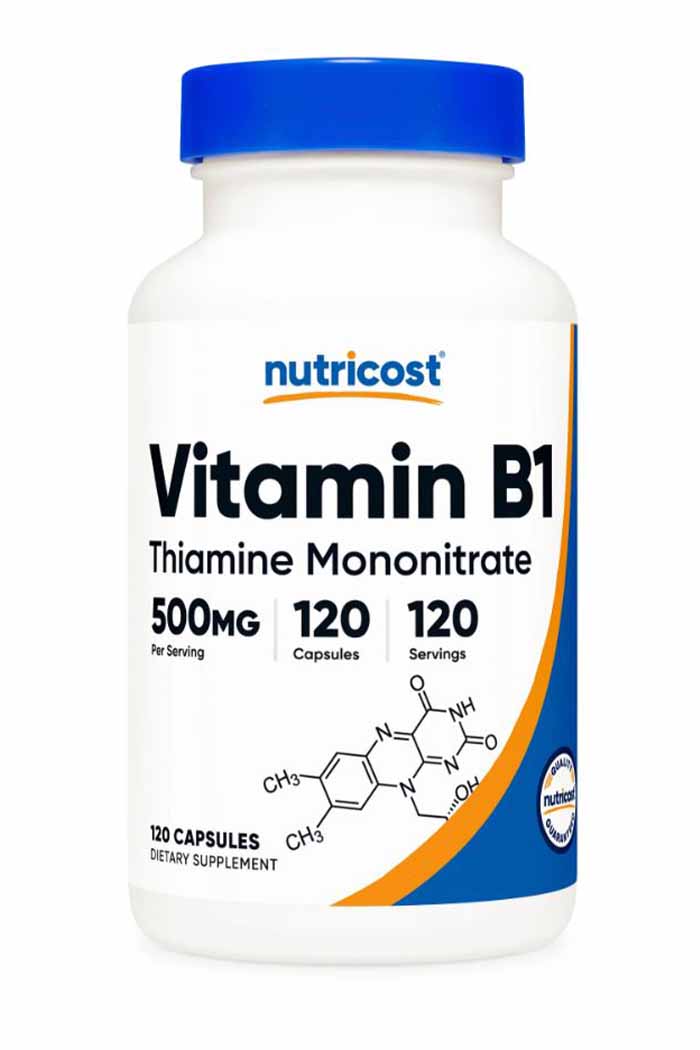 Elevate your health with Nutricost's Vitamin B1 Thiamine capsules. Your key to revitalized energy, a healthy nervous system, and overall wellness. Get your bottle at Discount Annex and start your wellness journey today.