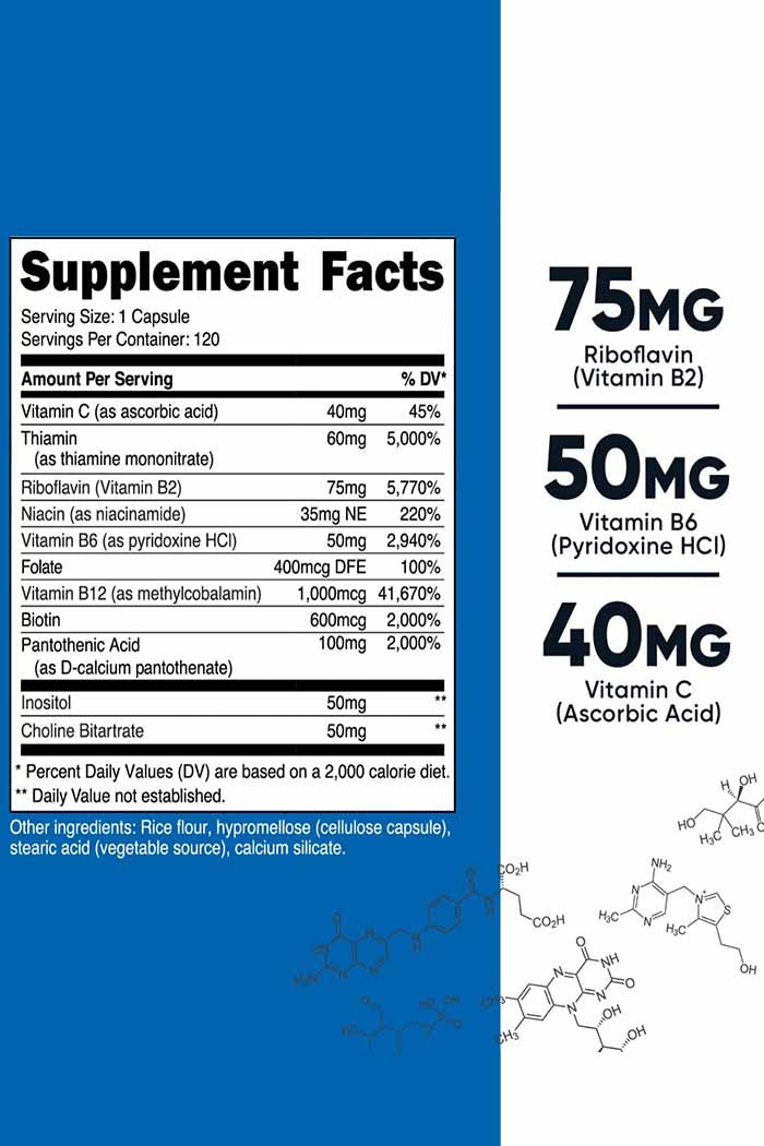 Experience revitalized health and robust energy with Nutricost's Vitamin B Complex. Packed with essential B vitamins and fortified with Vitamin C, it's your all-in-one wellness formula. Order now at Discount Annex and make this vital supplement a part of your daily routine.