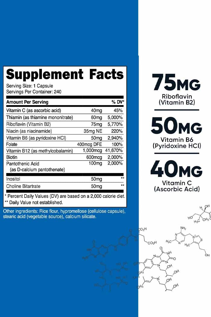 Experience revitalized health and robust energy with Nutricost's Vitamin B Complex. Packed with essential B vitamins and fortified with Vitamin C, it's your all-in-one wellness formula. Order now at Discount Annex and make this vital supplement a part of your daily routine.