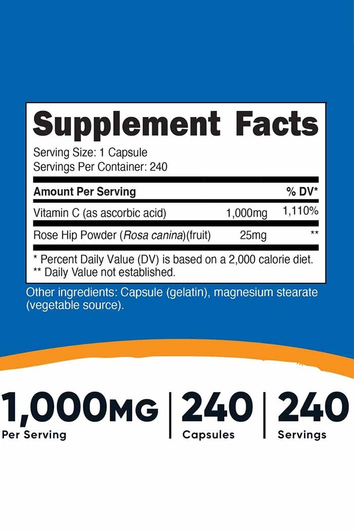 Experience a fusion of health-boosting power with Nutricost's Vitamin C with Rose Hips supplement, now available at unbeatable prices on Discount Annex. Elevate your wellbeing with this non-GMO, gluten-free, and third-party tested potent blend!