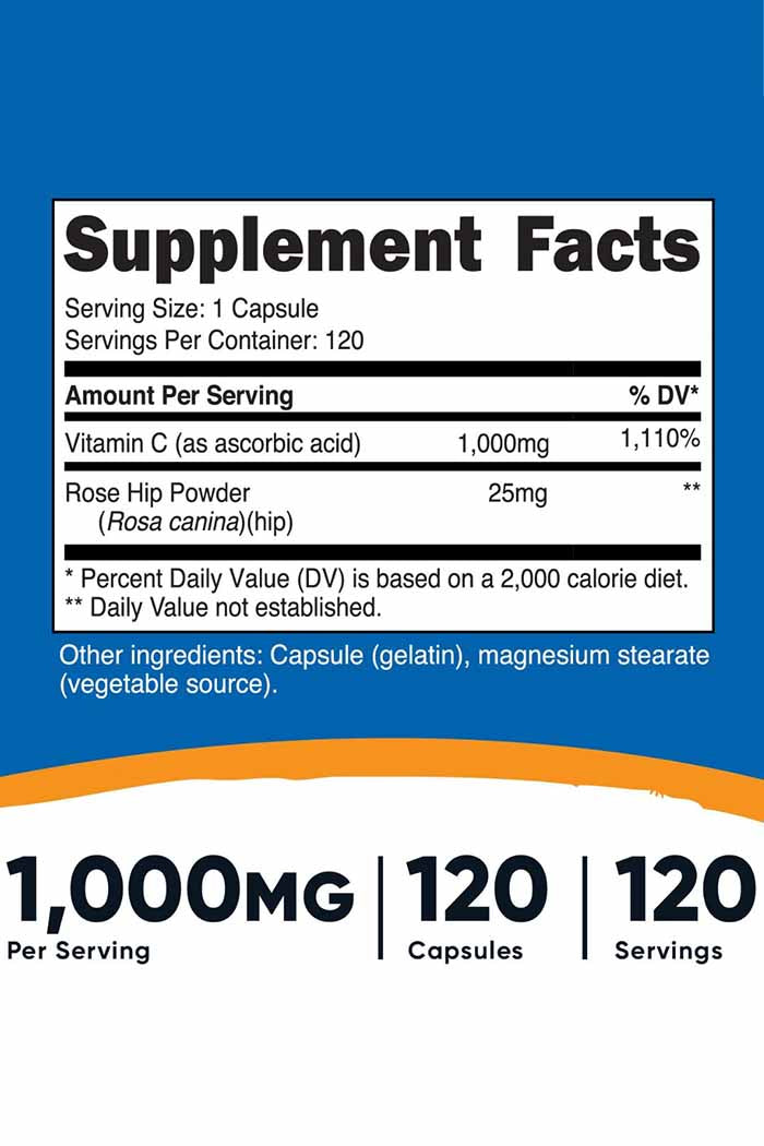 Experience a fusion of health-boosting power with Nutricost's Vitamin C with Rose Hips supplement, now available at unbeatable prices on Discount Annex. Elevate your wellbeing with this non-GMO, gluten-free, and third-party tested potent blend!