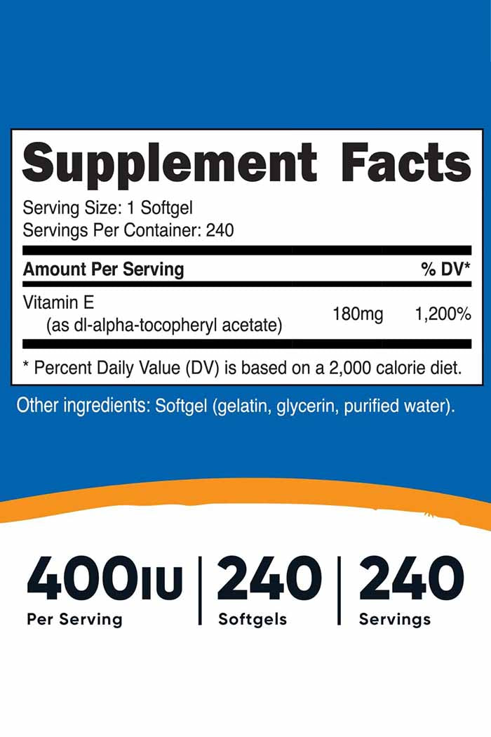 Experience a revolution in your wellness regimen with Nutricost's high-quality Vitamin E supplement. Boost your health with this antioxidative powerhouse. Enjoy remarkable discounts at Discount Annex for an investment in vitality.