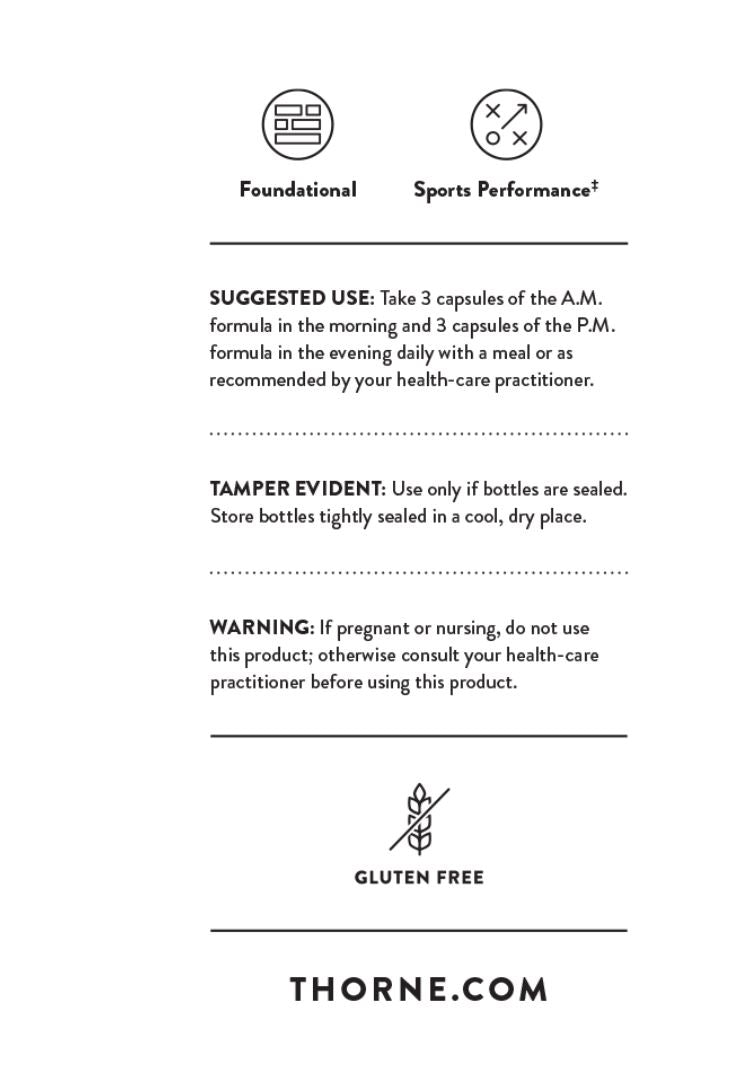 Discount Annex introduces Thorne's Multi-Vitamin Elite, a harmonious blend of traditional herbs and modern science, delivered in easy-to-consume AM and PM formulas. Embrace the art of balancing energy production and recuperation, all while nurturing your overall wellness.