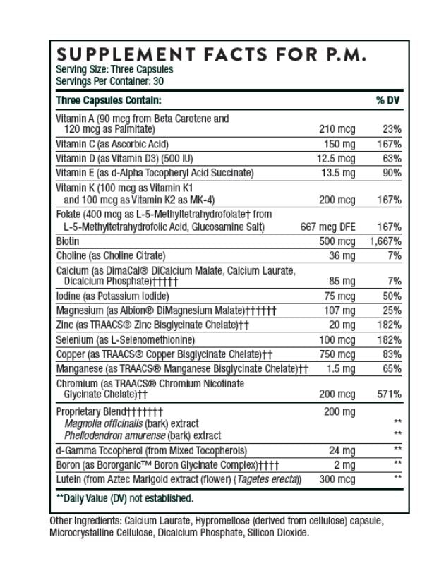 Unveil the secret to a balanced and vital life with Thorne's Multi-Vitamin Elite available at Discount Annex. This product offers meticulously crafted AM and PM formulas to fuel your days and soothe your nights, empowering you to conquer life's daily challenges.