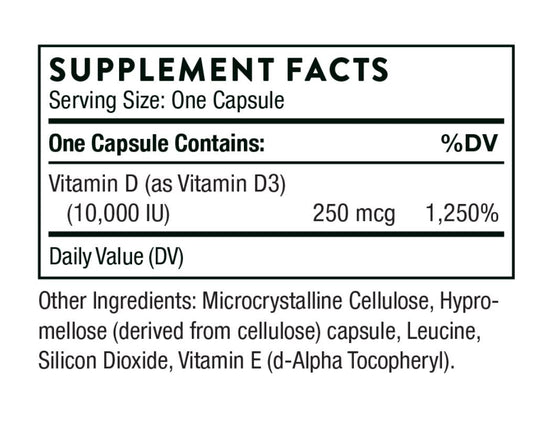 Thorne's Vitamin D-10,000 showcased on Discount Annex, exemplifying a pivotal solution for those seeking enhanced bone health, muscle performance, and cognitive function.