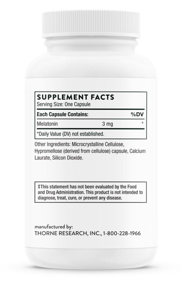 Embrace a healthier lifestyle with Thorne's Melaton-3 from Discount Annex. Aid your body's natural sleep cycle while enjoying the antioxidant benefits of melatonin.